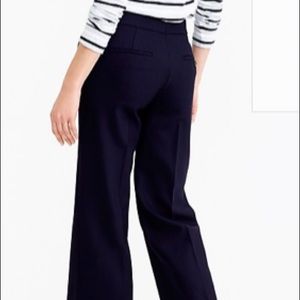 J.Crew Patio Pant. 8T. Navy  2-Way Stretch Wool.